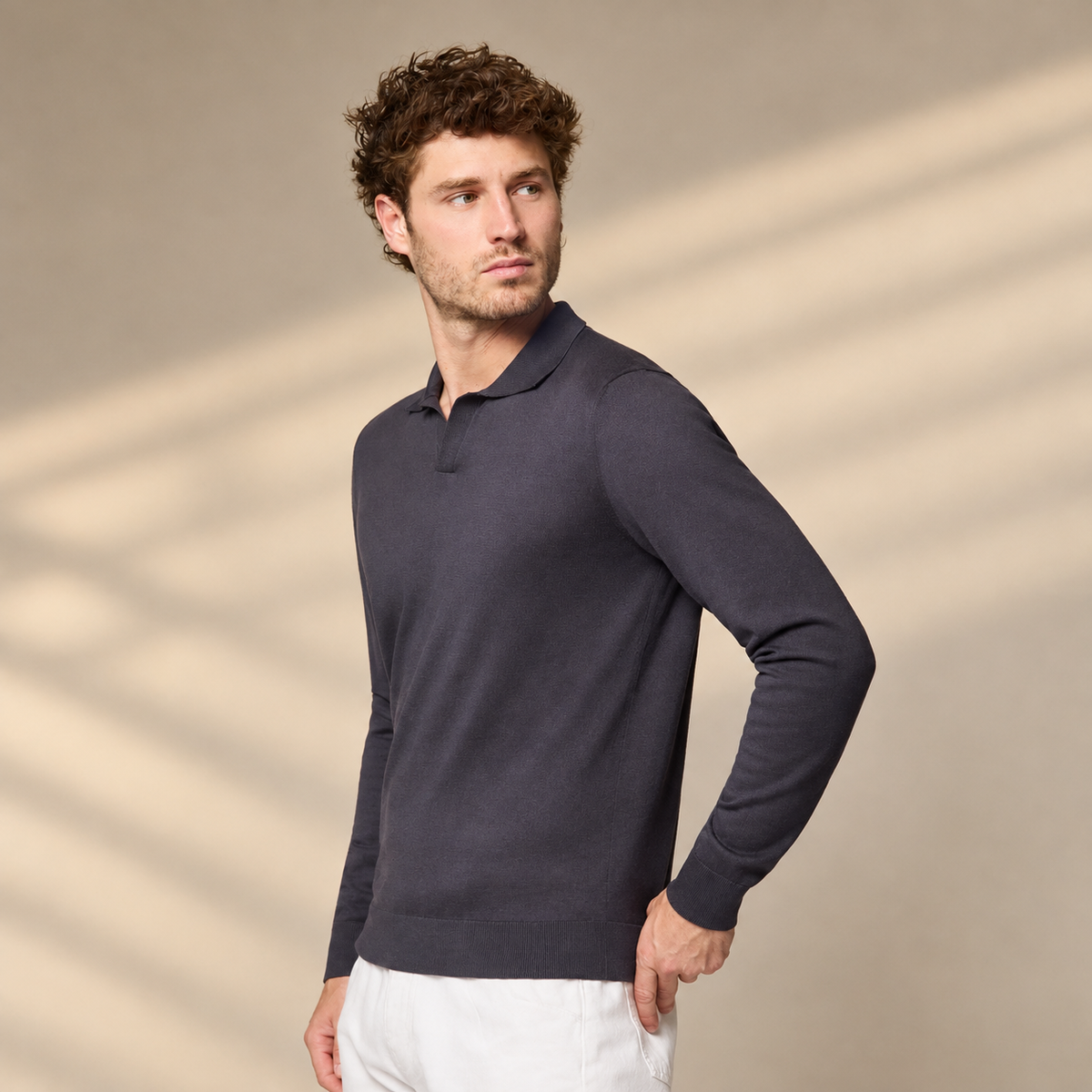 Polo de Manga Larga para Hombre