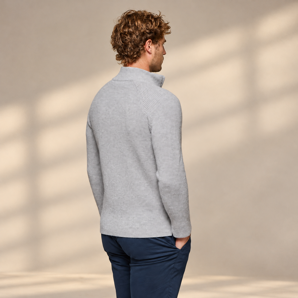 Jersey de Cachemira con Cremallera para Hombre