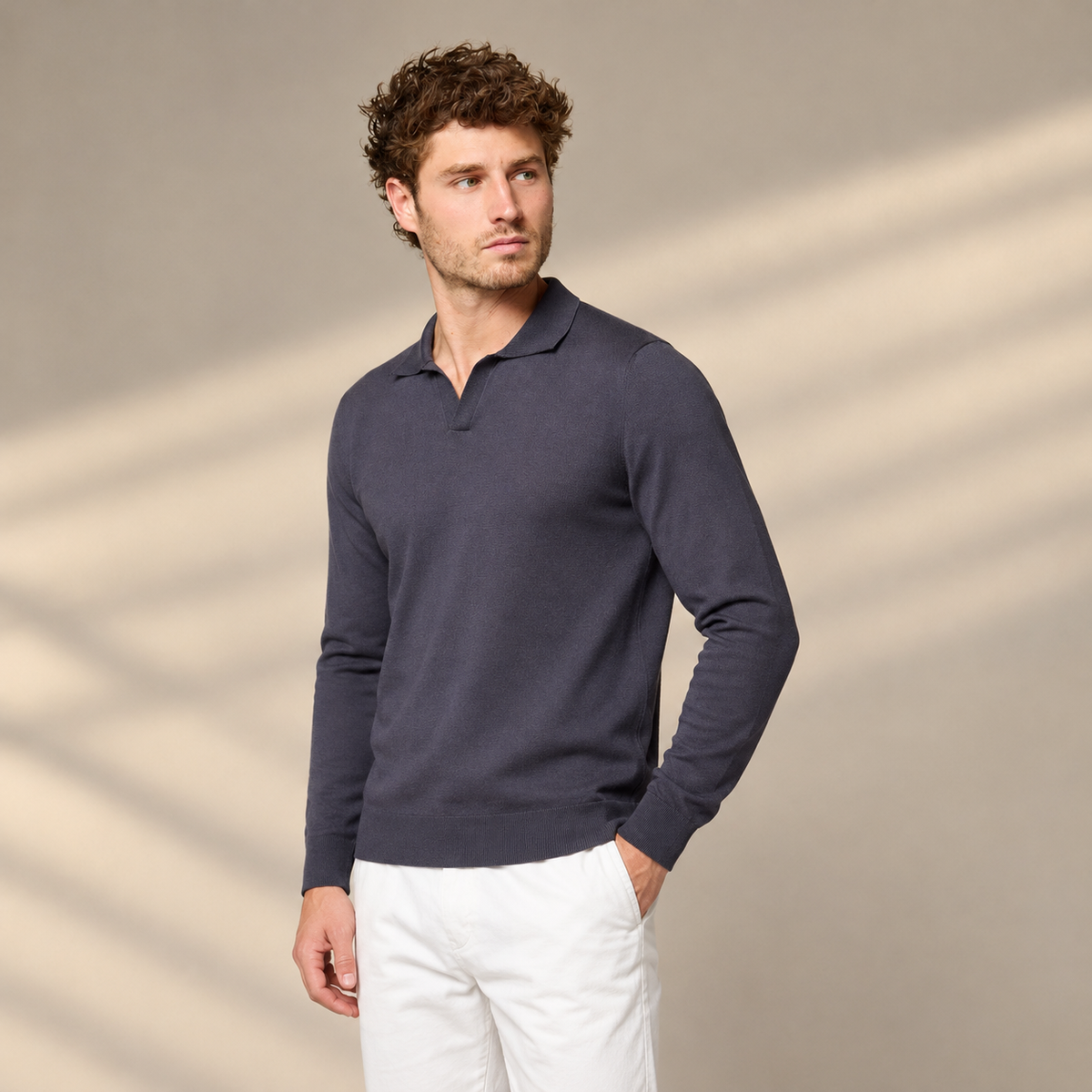 Polo de Manga Larga para Hombre