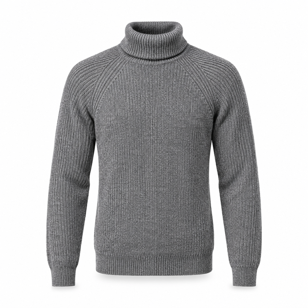 Suéter de Cachemira con Cuello Alto para Hombre