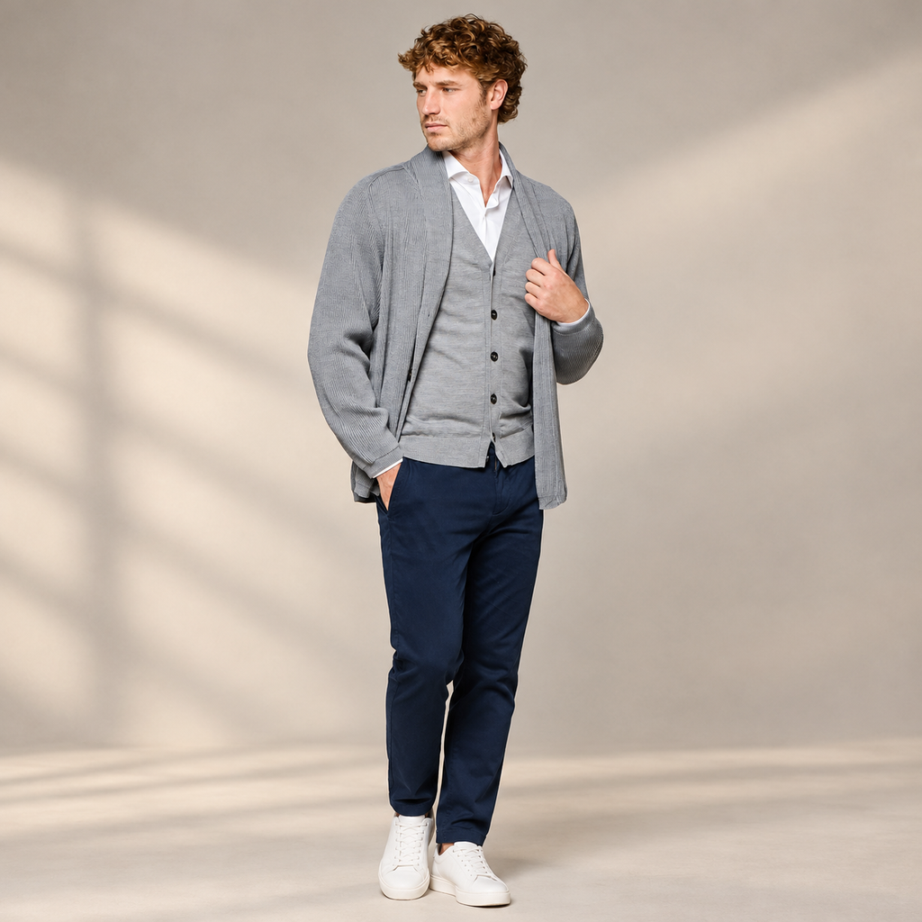 Cárdigan de Punto Inglés para Hombre